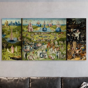 The Garden of Earthly Delights Art, Huge Canvas Wall Art, Hieronymus Bosch Art Print, Garden of Earthly Delights Wall Art, Hieronymus Bosch