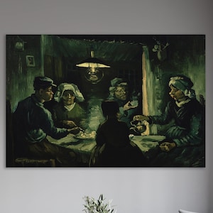 The Potato Eaters Wall Art, Vincent Van Gogh, Huge Canvas Home Decor, Van Gogh&#39;s The Potato Eater Canvas, The Potato Eaters by Van Gogh