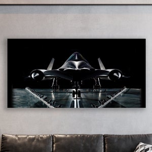 Lockheed SR-71 Wall Decor, Huge Canvas Home Decor, Blackbird Wall Art, Air Force Wall Art, Pilot's Gift, Combat Aircraft Wall Print