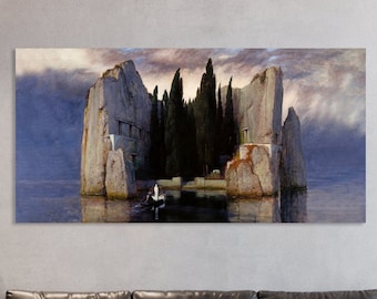 Isle of the Dead 1883 Wall Art, Huge Canvas Wall Art, Arnold Böcklin Art Print, Isle of the Dead Canvas, Arnold Böcklin Art