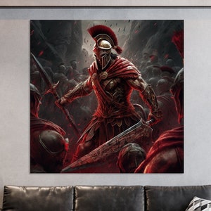 Spartans Wall Art, Ancient Greek Warriors Art, Huge Canvas Home Decor, Spartans Canvas Print, Spartans Wall Decor, Man Cave Gift
