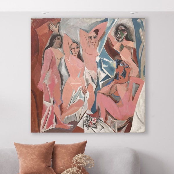 Les Demoiselles d'Avignon Wall Art, Picasso Art, Huge Canvas Wall Art, The Young Ladies of Avignon Canvas, The Brothel of Avignon by Picasso