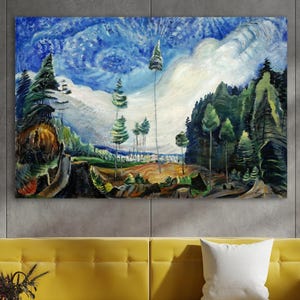 Loggers Culls Wall Art, Emily Carr, Loggers Culls Canvas, Huge Canvas Home Decor, Emily Carr Art, Loggers Culls by Emily Carr