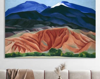 Black Mesa Wall Art, Georgia O'Keeffe, Rooms By The Sea Canvas, Huge Canvas Home Decor, Georgia O'Keeffe Art, Black Mesa Wall Decor