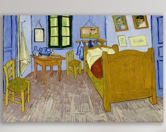 Bedroom in Arles 1888 Wall Art, Van Gogh, Bedroom in Arles Canvas, Huge Canvas Home Decor, Van Gogh Art, Bedroom in Arles 1888 by Van Gogh