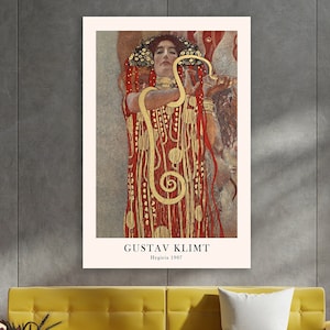 Medicine Hygieia 1907 Art Print, Gustav Klimt Art, Huge Canvas Home Decor, Hygieia Canvas, Gustav Klimt, Medicine Hygieia 1907 Wall Decor