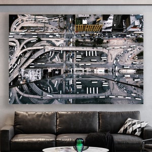 New York City Wall Art, Huge Canvas Wall Decor, New York Canvas, Street Art, City View Wall Art, New York City Wall Decor, Reflection Art