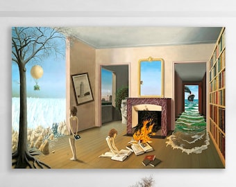Entre Les Trous De La Memoire Wall Art, Huge Canvas Home Decor, Dominique Appia, Entre Les Trous De La Memoire Wall Decor, Surrealism Canvas