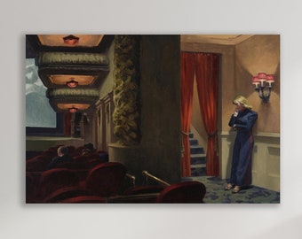 New York Movie 1939 Wall Art, Edward Hopper, Huge Canvas Home Decor, New York Movie Canvas, Edward Hopper Art, New York Movie by Hopper
