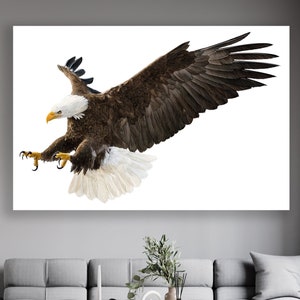 Eagle Wall Art, Huge Canvas Home Decor, Eagle Canvas Print, Bald Eagle Art, Eagle Wall Decor, Wildlife Art Print