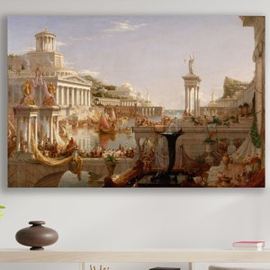 The Consummation of Empire Wall Art, Thomas Cole Art, Ancient Roman Empire by Cole, Huge Canvas Home Decor, Roman Empire by Thomas Cole