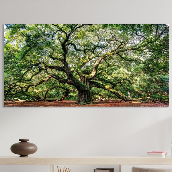 Angel Oak Tree Canvas Print, Oak Tree Art, Huge Canvas Wall Art, Angel Oak Tree Wall Art, Oak Tree Wall Decor, Angel Oak Tree Art Print