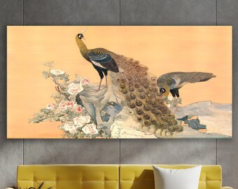 Peacock Wall Art, Huge Canvas Wall Art, Peacock Canvas, Stunnig Peacock Art, Peacock Art, Peacock Wall Decor, Fascinating Peacock Art