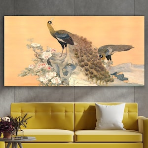 Peacock Wall Art, enorme canvas kunst aan de muur, Peacock canvas, prachtige Peacock Art, Peacock Art, Peacock Wall Decor, fascinerende Peacock Art