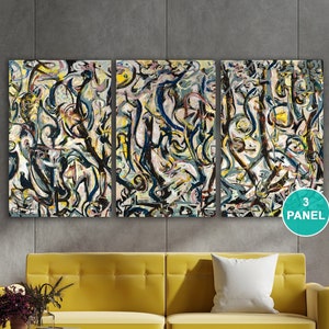 Mural Wall Art, Jackson Pollock Art, Mural Wall Decor, Huge Canvas Wall Art, Mural Canvas, Jackson Pollock Wall Decor