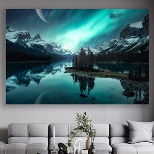 Aurora, Northern Lights, Huge Canvas Home Decor, Northern Lights Canvas, Northern Lights Wall Art, Aurora Wall Decor