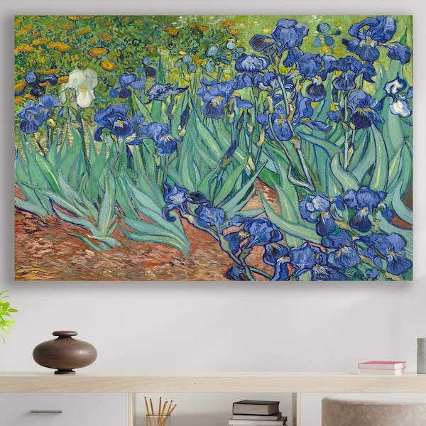 Irises Wall Art, Vincent Van Gogh, Irises Canvas, Huge Canvas Home Decor, Van Gogh Art, Irises Wall Decor, Gogh