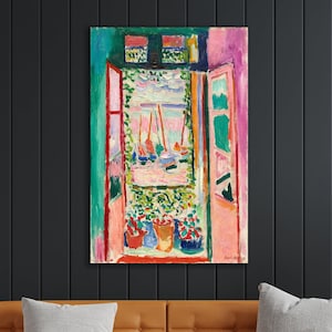 Open Window 1905 Wall Art, Matisse Art, Huge Canvas Home Decor, Open Window Collioure Canvas, Henri Matisse Wall Art, Open Window by Matisse