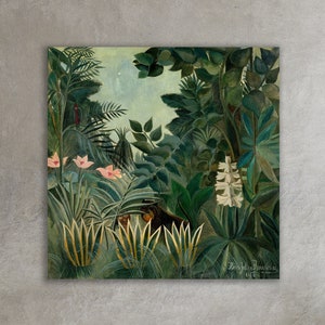 The Equatorial Jungle Wall Art, Henri Rousseau, Huge Canvas Wall Decor, The Equatorial Jungle Canvas, Henri Rousseau Art, Jungle by Rousseau