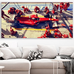 Quadro da parete Formula 1, regalo per fan della Formula 1, grande quadro da parete su tela, tela F1, decorazione da parete Formula 1, regalo d'arte F1, stampa artistica di Formula 1
