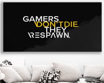 Impresión artística de gamers, decoración de pared para sala de juegos, lienzo gigante para pared, arte de pared de gamers, lienzo de gamers, regalo de gamers, impresión en lienzo de gamers