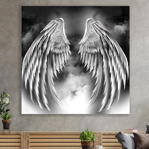 Angel Wings Canvas, Huge Canvas Wall Decor, Wings Wall Art, Angel Wings, Angel Wings Art