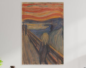 The Scream Wall Art, Edvard Munch, The Scream Canvas, Huge Canvas Home Decor, Edvard Munch Art