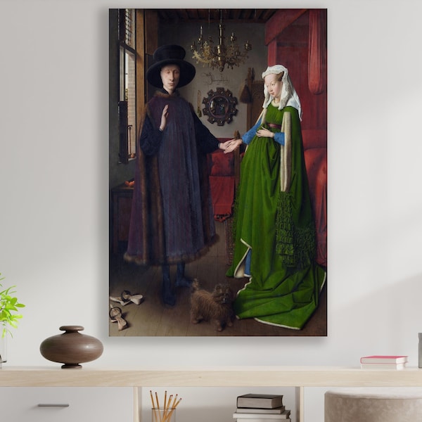 The Arnolfini Portrait, Van Eyck Art, Huge Canvas Home Decor, Arnolfini Canvas, Van Eyck Wall Art, Arnolfini Wedding Wall Decor