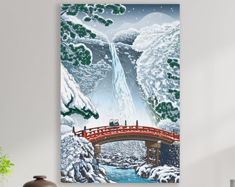 Vintage Japanese Art Canvas, Ukiyoe, Huge Canvas Wall Decor, Japanese Peaceful Modern Art, Japanese Ukiyoe, Wall Decor, Vintage Japanese Art
