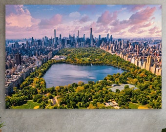 Central Park Wall Art, NYC, Manhattan, Central Park Canvas, Huge Canvas Home Decor, New York Art