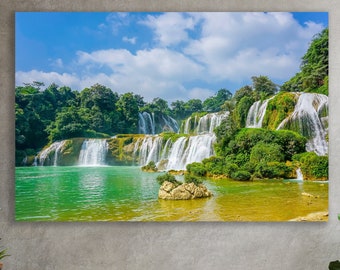 Waterfall, Huge Canvas Wall Decor, Nature Art, Waterfall Canvas, Nature Wall Art, Waterfall Wall Decor, Peace