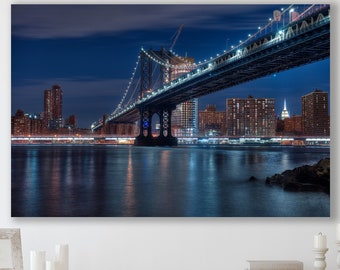 Manhattan Bridge, NYC, Manhattan, Huge Canvas Home Decor, New York Art, Bridge Wall Art, Manhattan Bridge Canvas