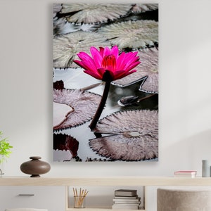 Lotus Flower Wall Art, Lotus Canvas, Huge Canvas Wall Decor, Flowers Wall Art, Lotus Wall Decor, Pink Lotus Art, Flowers Art Print