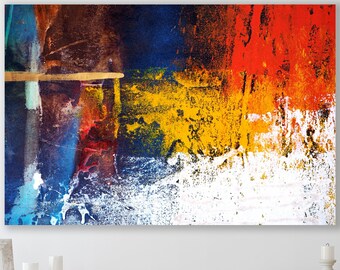 Colorful Wall Decor, Huge Canvas Home Decor, Colorful Art, Peaceful Canvas, Abstract Wall Art, Colorful Abstract Modern Art