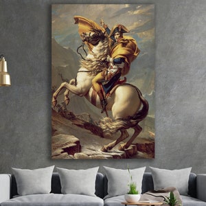 Napoleon Art, Napoleon Wall Art, Huge Canvas Home Decor, Jacques Louis David Canvas, Napoleon Bonaparte, Jacques Louis David Art