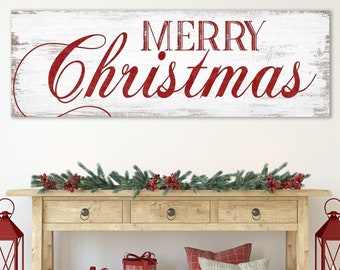Merry Christmas Sign, Christmas Canvas, Huge Canvas Wall Art, Christmas Sign, New Year Wall Decor, Xmas Wall Art, Gift, Christmas Art Print