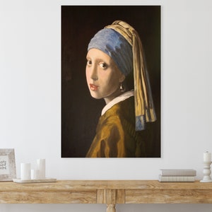 Girl With a Pearl Earring Wall Art, Johannes Vermeer, Girl With a Pearl Earring Canvas, Huge Canvas Home Decor, Johannes Vermeer Art