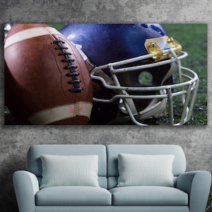 American Football Canvas, Helmet Art, Huge Canvas Wall Art, American Football, Helmet Wall Art,
