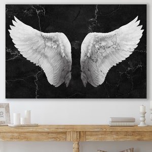 Angel Wings Wall Art, Wings Canvas Print, Huge Canvas Home Decor, Angel Wings Wall Decor, Wings Art Print