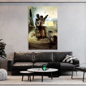 The Banjo Lesson Wall Art, Huge Canvas Home Decor, the Banjo Lesson ...