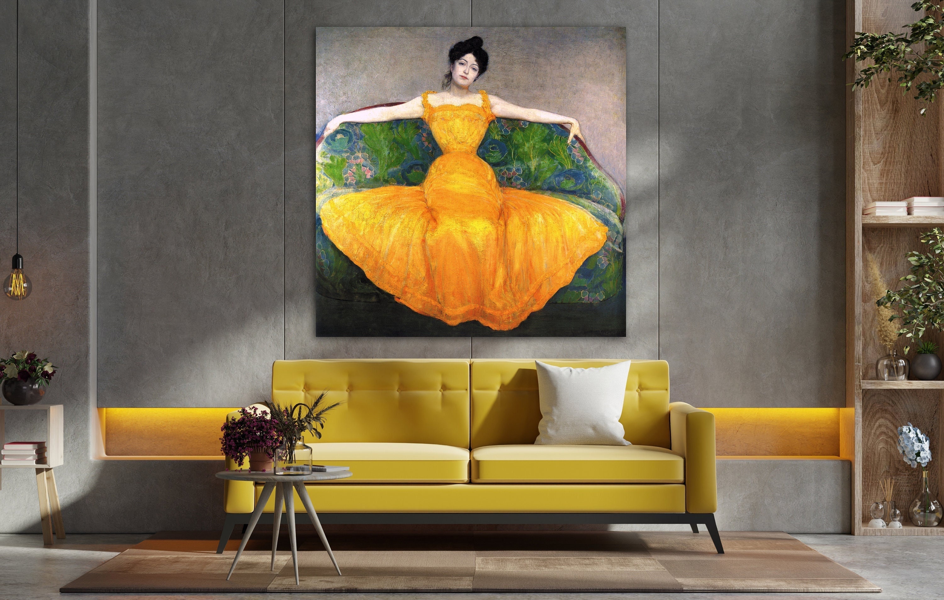 Lady in Yellow Dress, Max Kurzweil Art, Huge Canvas Home Decor, Lady in Yellow  Dress Canvas, Max Kurzweil Print, Lady in Yellow Dress Art - Etsy