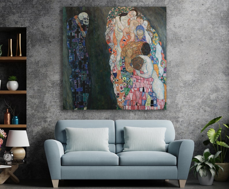 Death and Life Gustav Klimt Art Huge Canvas Home Decor - Etsy