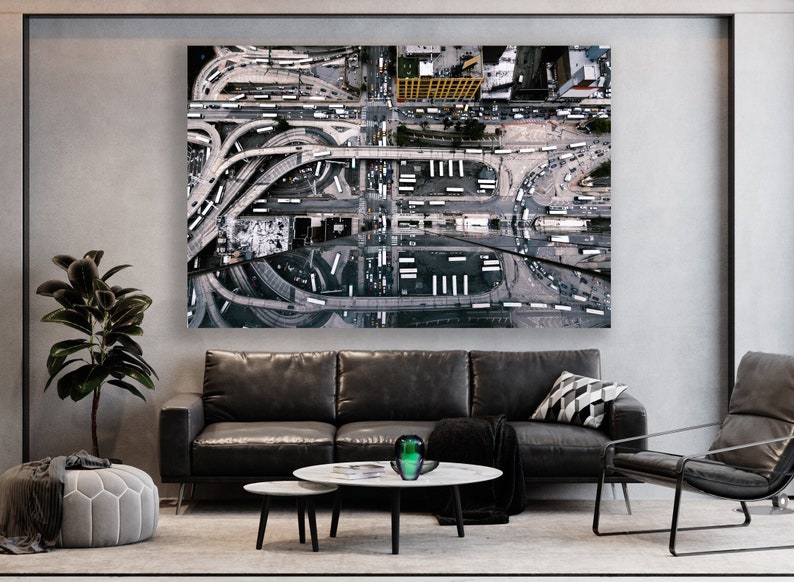 View of New York City Wall Art, Huge Canvas Wall Decor, New York Canvas, Street ...