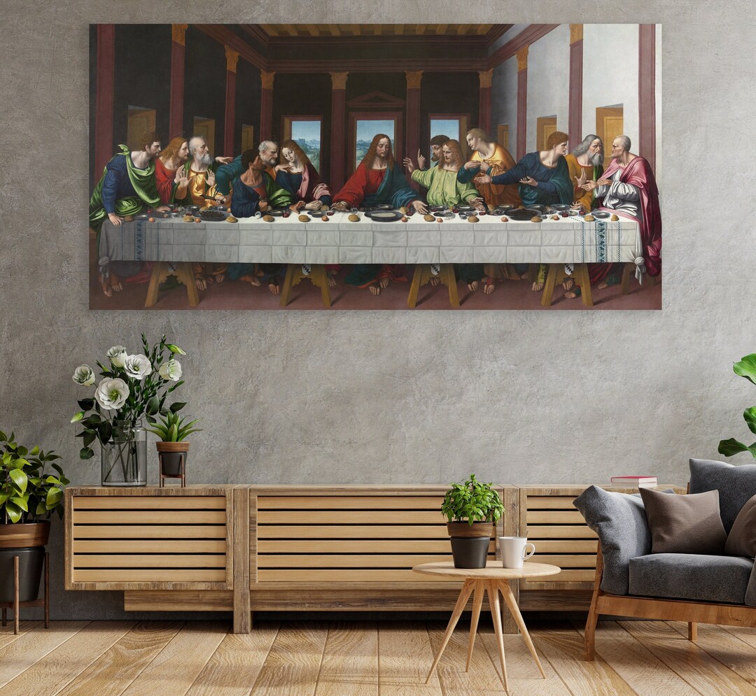The Last Supper Art Print, Da Vinci Wall Decor, Jesus Christ Wall Decor ...