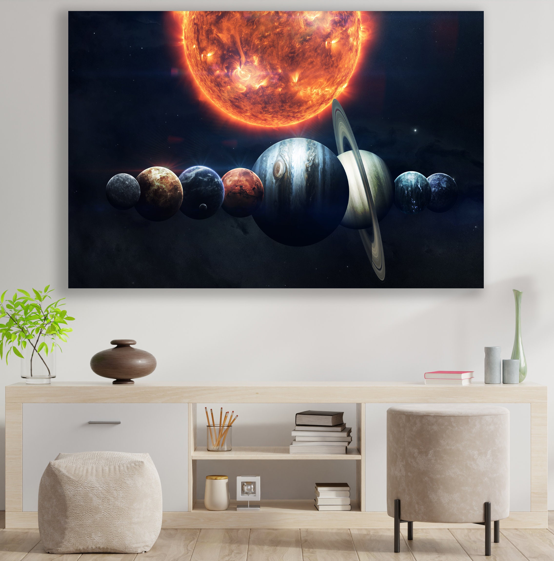 Solar System Wall Art Art Huge Canvas Wall Art Etsy UK