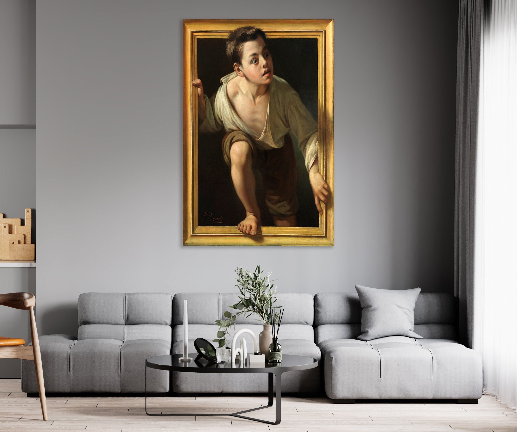 Escaping Criticism Canvas Print, Pere Borrell del Caso Wall Art, Huge Canvas Wall Decor, Escaping Criticism 1874 Art, Pere Borrell del Caso