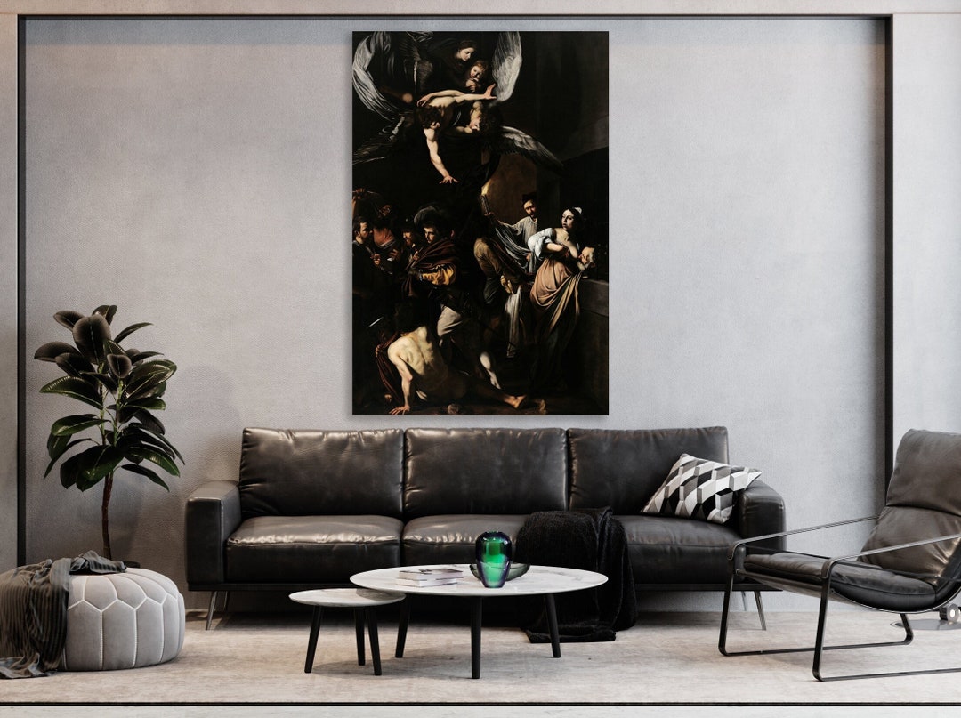 The Seven Acts of Mercy Wall Art, Caravaggio Wall Decor, Huge Canvas ...