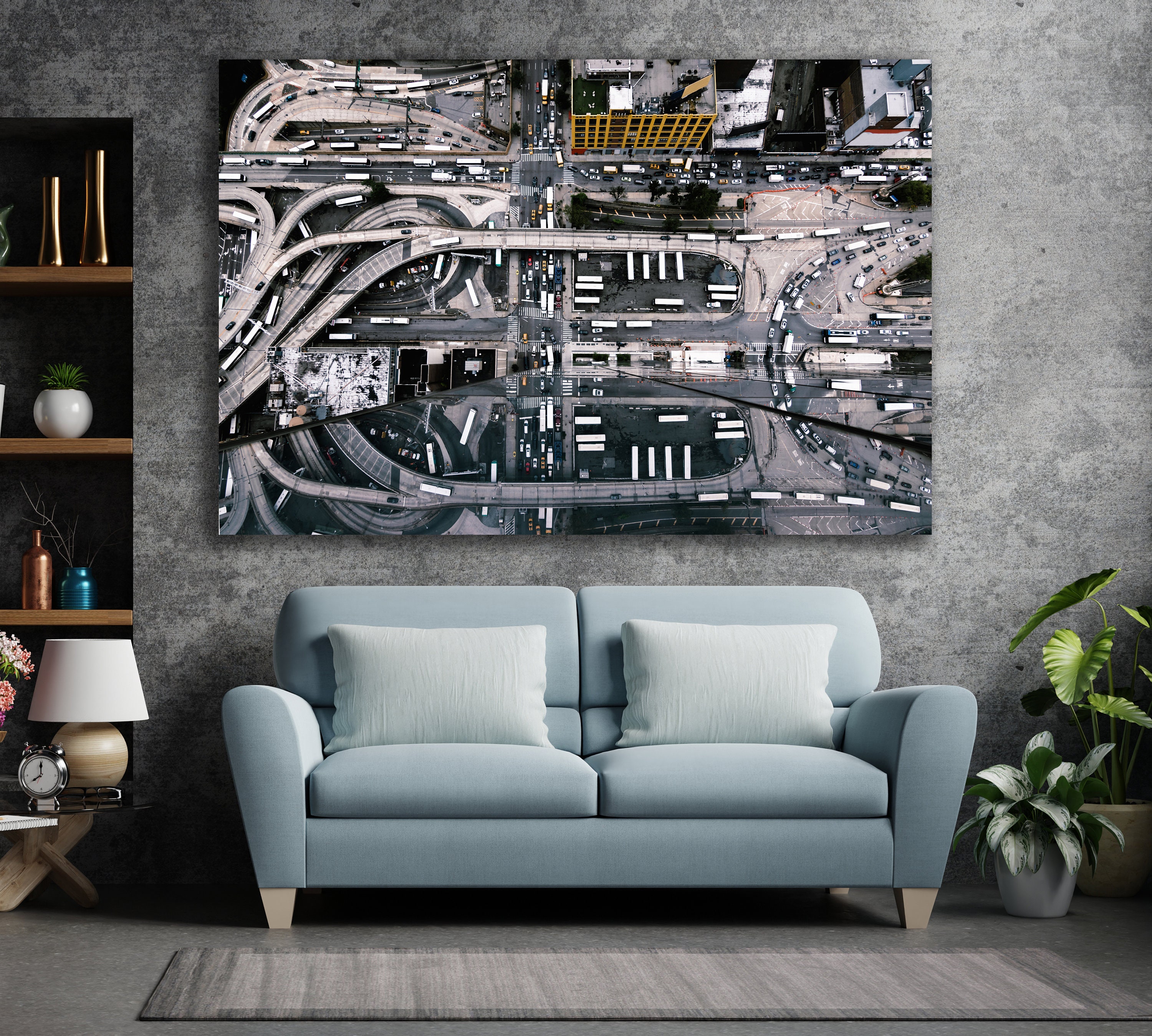 Image showcasing New York City Wall Art, Huge Canvas Wall Decor, New York Canvas, Street ...