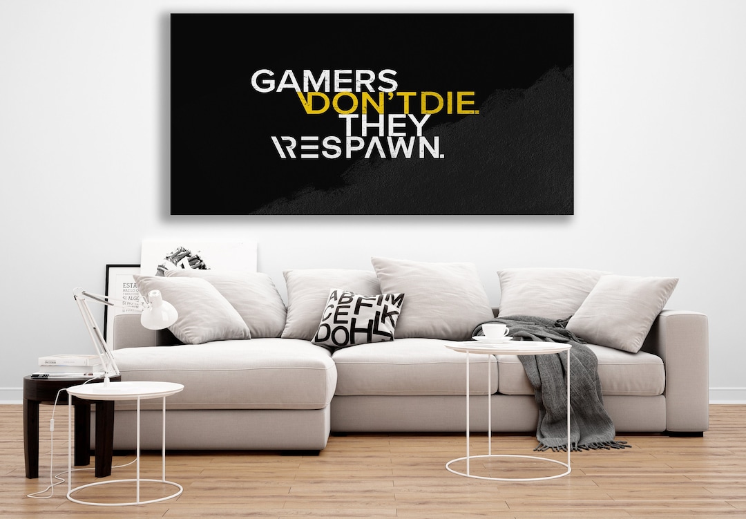 Gamers Art Print, Gaming Room Wall Decor, Huge Canvas Wall Decor, Gamers Wall Art, Gaming Canvas