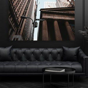 Manhattan, Wall Street Wall Art, Wall Street Decor, Huge Canvas Home Decor, Wall Street Photo, Wall Street Canvas, Street Wall Decor bild 2